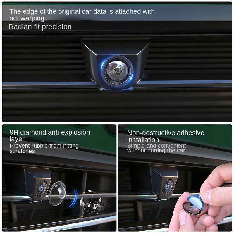 2-Pack Car Bumper Camera Lens Guard – Anti-Scratch PC Cover Camera Lens Guard Axl