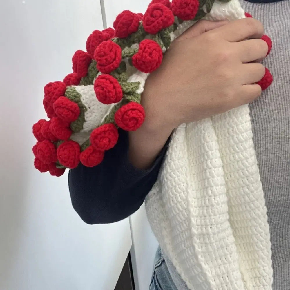 DIY Crochet Rose Bouquet Blanket Kit – 100% Cotton Material Pack Crochet Craft Kit Axl