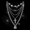 Glass Rhinestone Iron-On Appliqué – Chain Necklace Design Patch Iron-On Appliqué Axl AECH04-17693