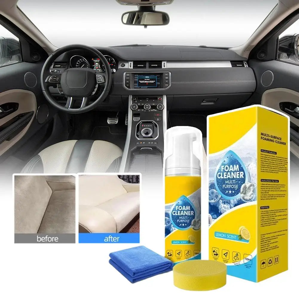Foam Car Interior Cleaner Kit 150ml – Leather & Upholstery Car Cleaning Kit Axl