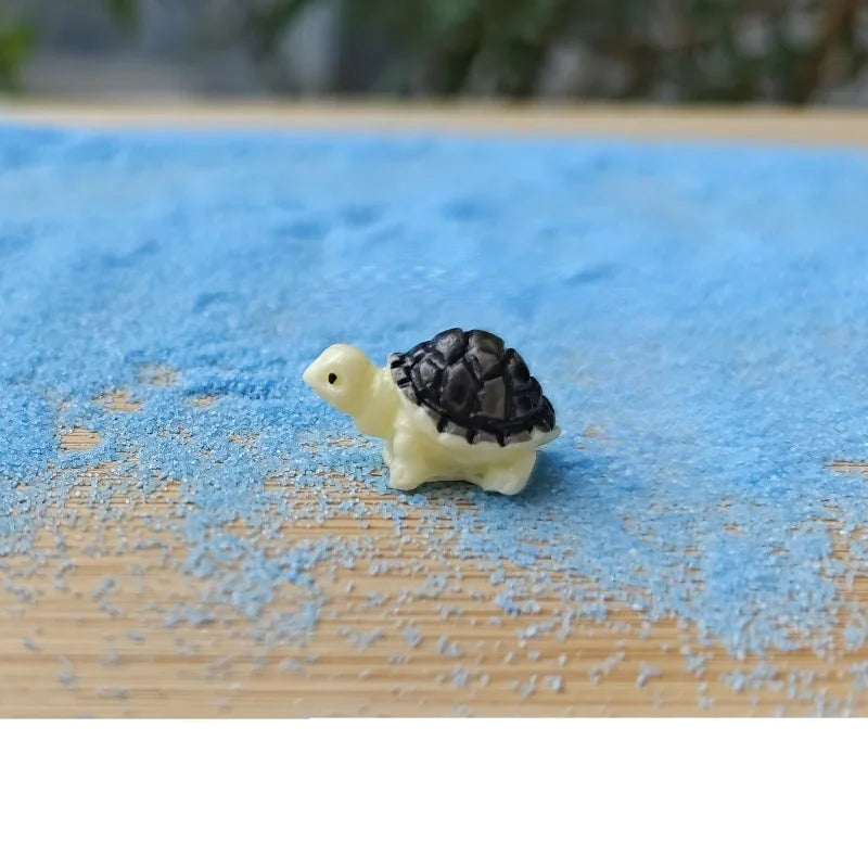 10 PCS Mini Resin Turtle Figurines – Micro Landscape Garden Decor Garden Figurines Axl Black 10pcs