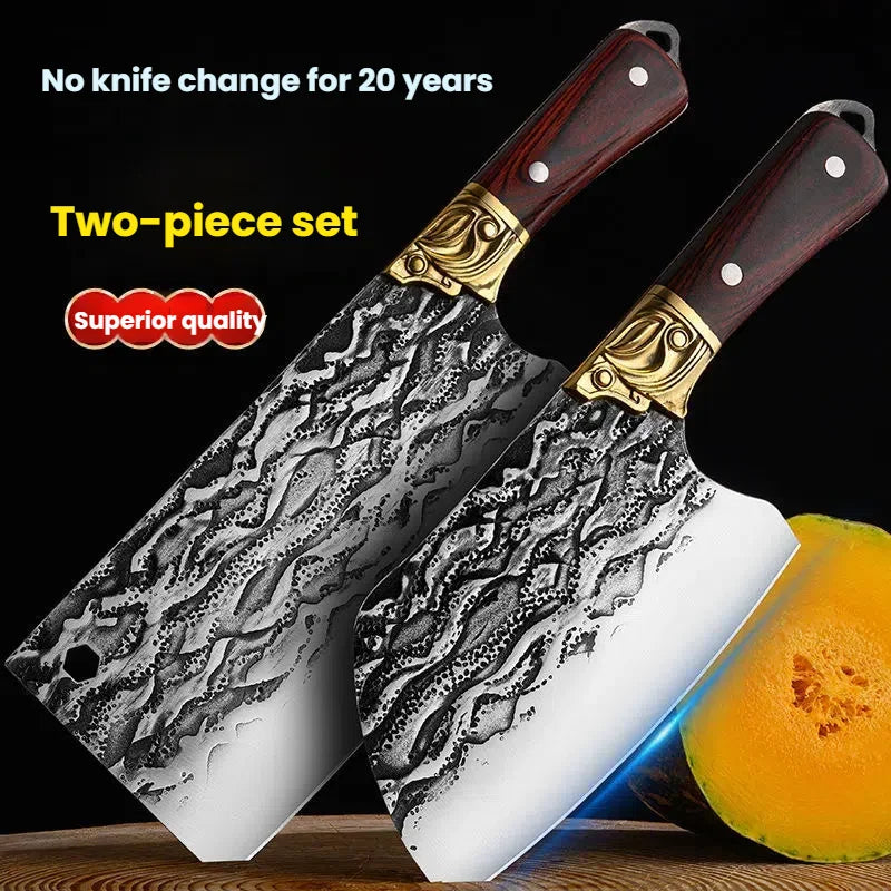 4-Piece Handmade Butcher Knife Set | High-Carbon Steel Kitchen Knives Butcher Knife Set Axl