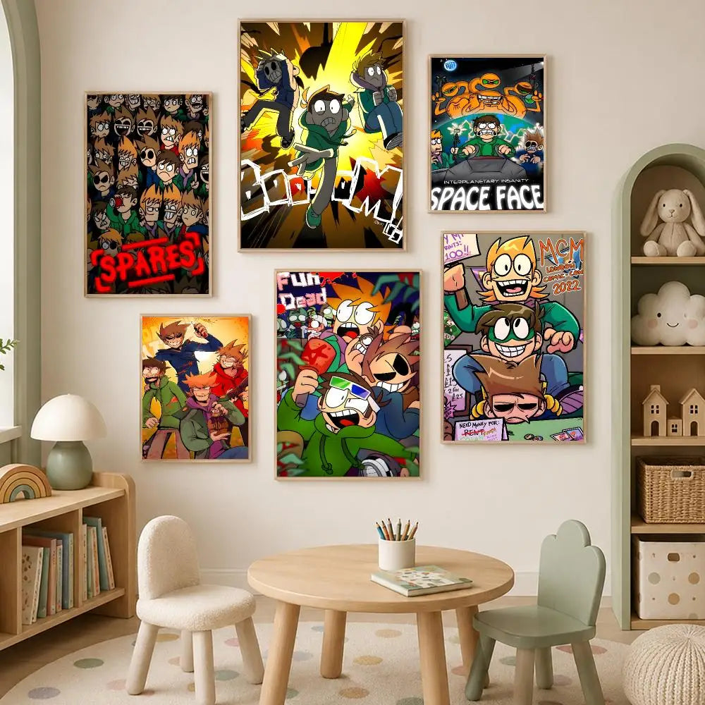 Eddsworld Animation Wall Poster – Self-Stick HD Waterproof Art Wall Art Poster Axl