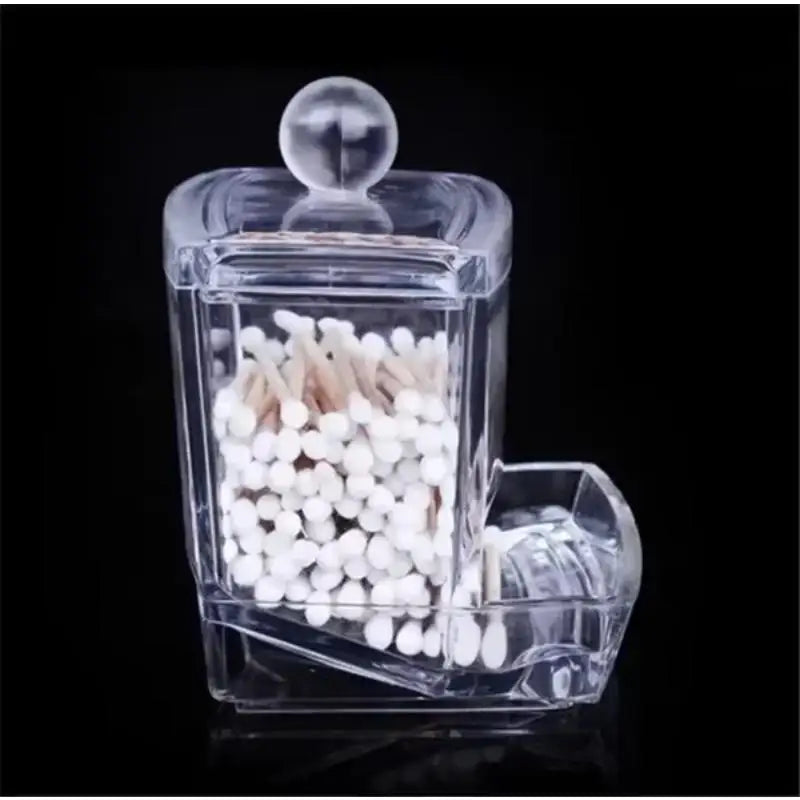 Clear Acrylic Q-Tip Cotton Swab Holder & Makeup Organizer Makeup Storage Organizer Axl