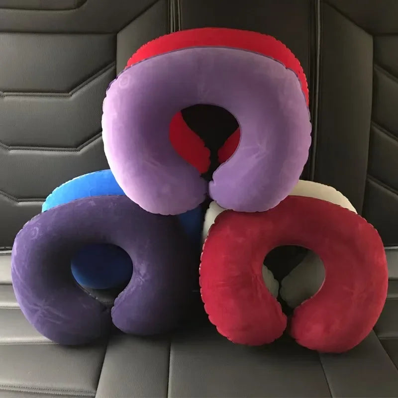 Inflatable U-Shape Travel Neck Pillow for Airplane & Car Travel Neck Pillow Axl