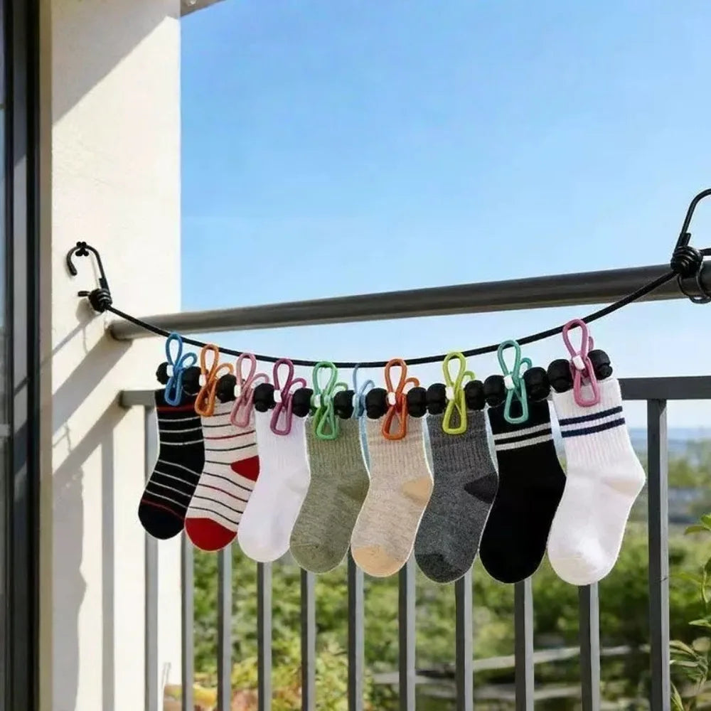 Retractable Clothesline 1.8m with 12 Metal Clips | Travel & Camp Retractable Clothesline Axl
