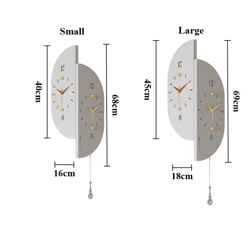 Nordic Corner Wall Clock – Silent Double-Face Acrylic Design Wall Clock Axl