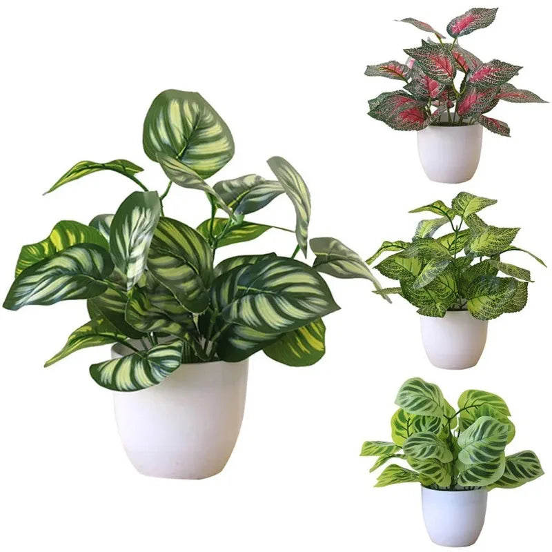 Artificial Potted Flower Bonsai | Plastic Desktop Plant Decor Artificial Flower Bonsai Axl