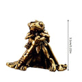 Vintage Brass Frog Statue – Antique Miniature Figurine Décor Brass Animal Figurine Axl 1PC