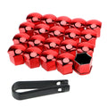 20-Pc 17mm Car Wheel Nut Caps – Anti-Rust Bolt Rim Covers Wheel Nut Caps Axl Red