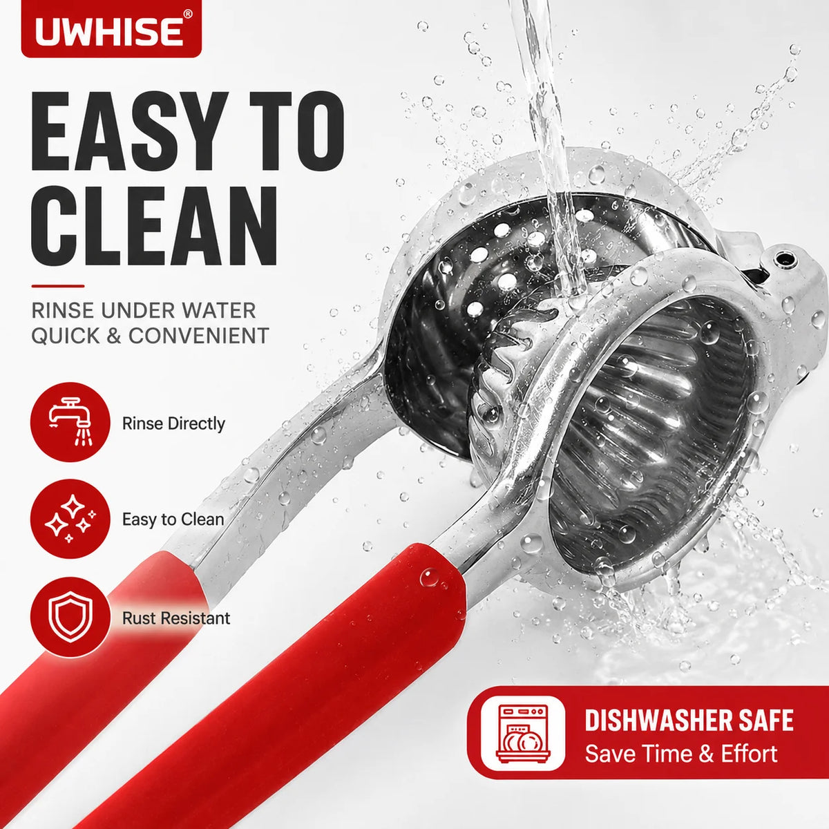 Uwhise Stainless Steel Lemon Squeezer & Manual Citrus Juicer Manual Citrus Juicer Axl