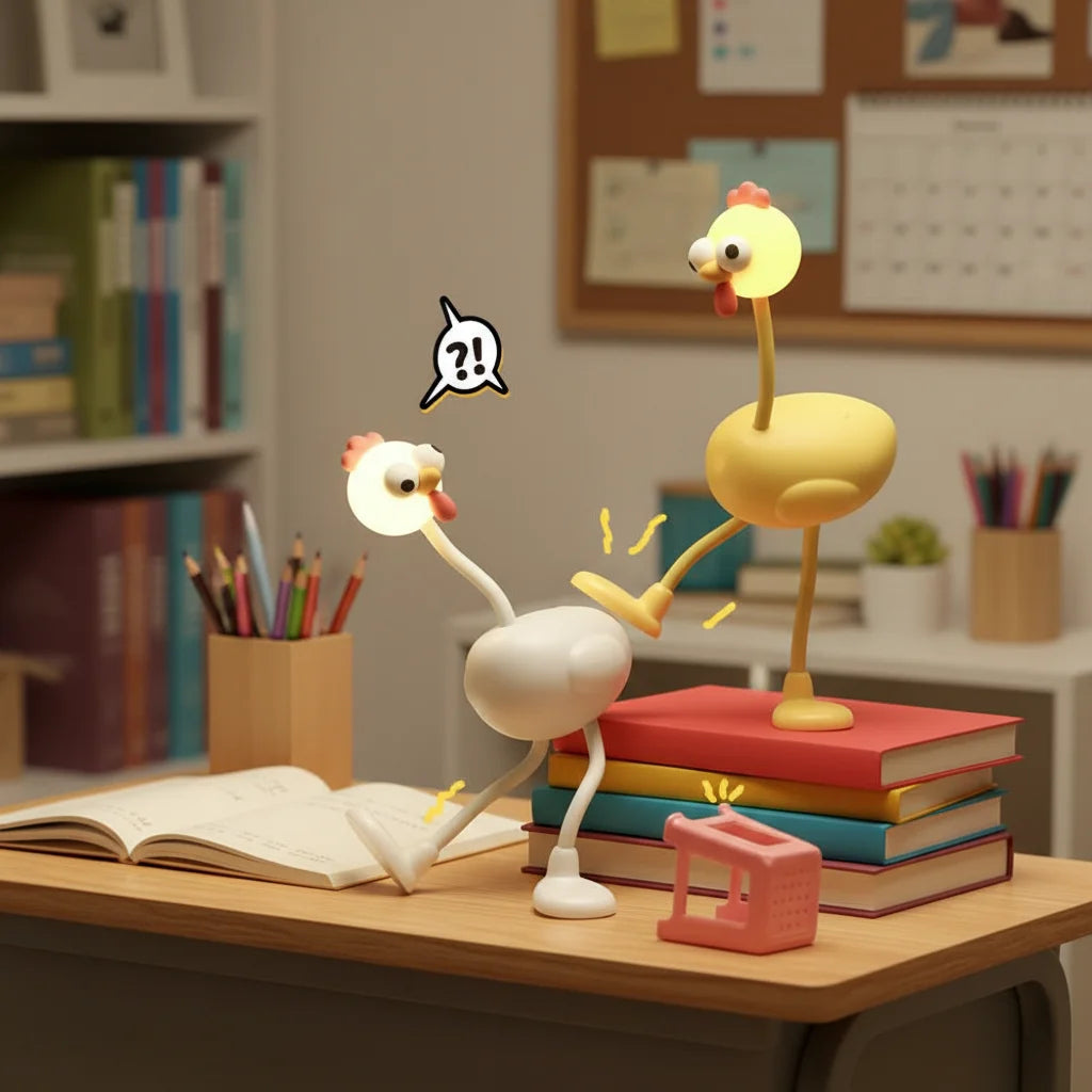 Changeable Shape Chicken Night Light – Fun Desk Lamp & Decor Novelty Night Light Axl