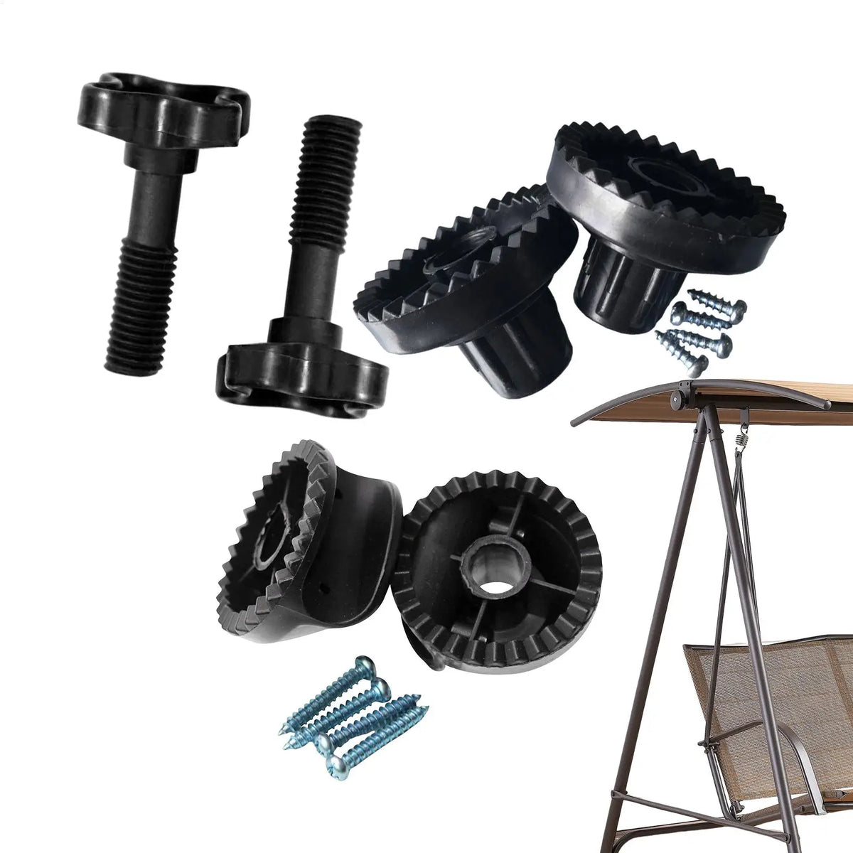 Swing Chair Canopy Bracket Replacement Kit – Rustproof Outdoor Swing Canopy Frame Kit Axl