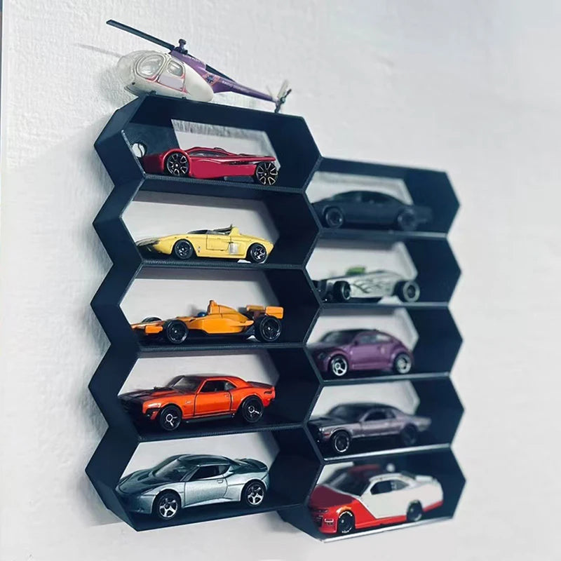 10-Grid 3D Printed Car Model Display Rack & Storage Case Model Car Display Rack Axl
