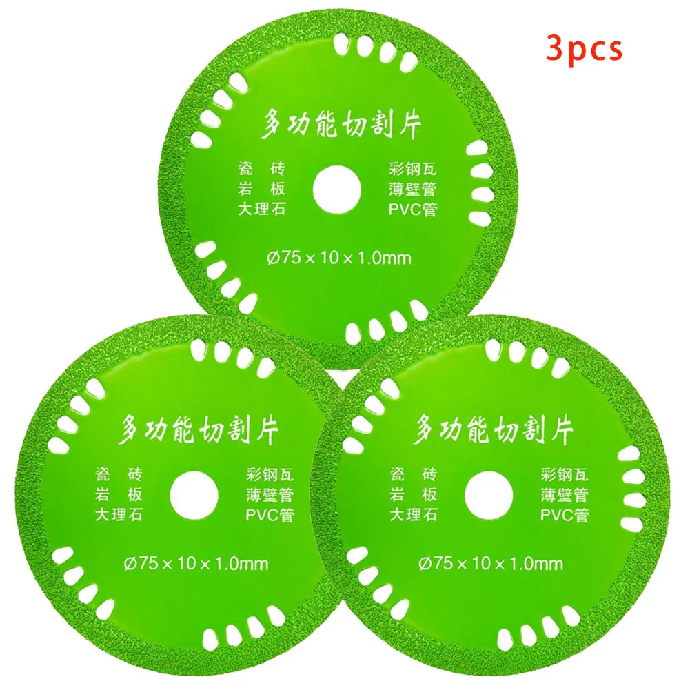3-Pack 75mm Diamond Cutting Discs – Glass, Tile & Marble Diamond Cutting Discs Axl 3pcs