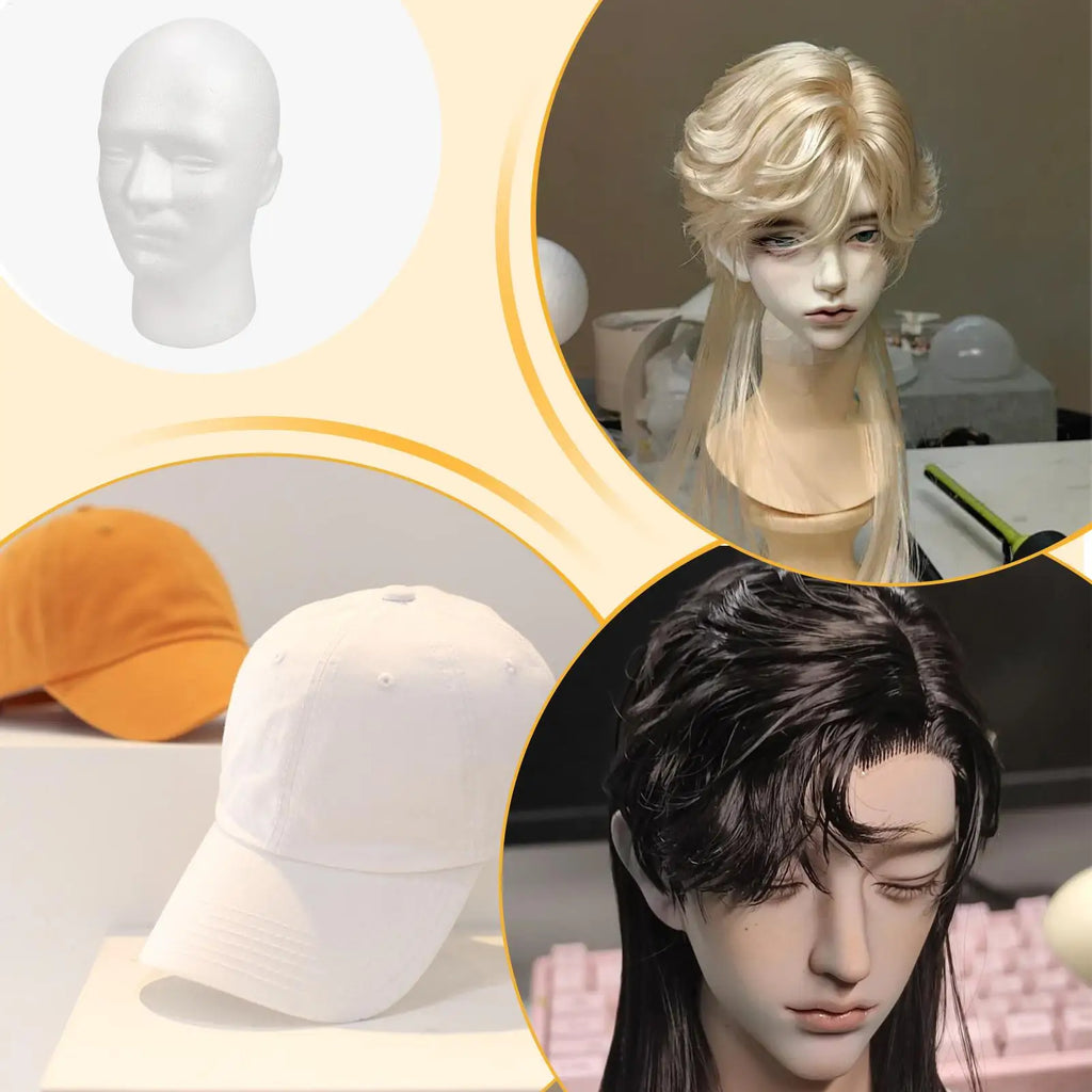 Foam Mannequin Head – Wig & Hair Accessory Display Stand Mannequin Display Head Axl
