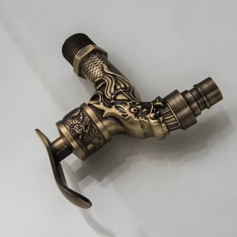 Antique Bronze Wall Mount Bibcock – Zinc Alloy Garden Faucet Garden Wall Faucet Axl