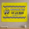 MOONEYES Wall Hanging Flag Banner – Indoor & Outdoor Decor Wall Flag Banner Axl White02 120x180cm