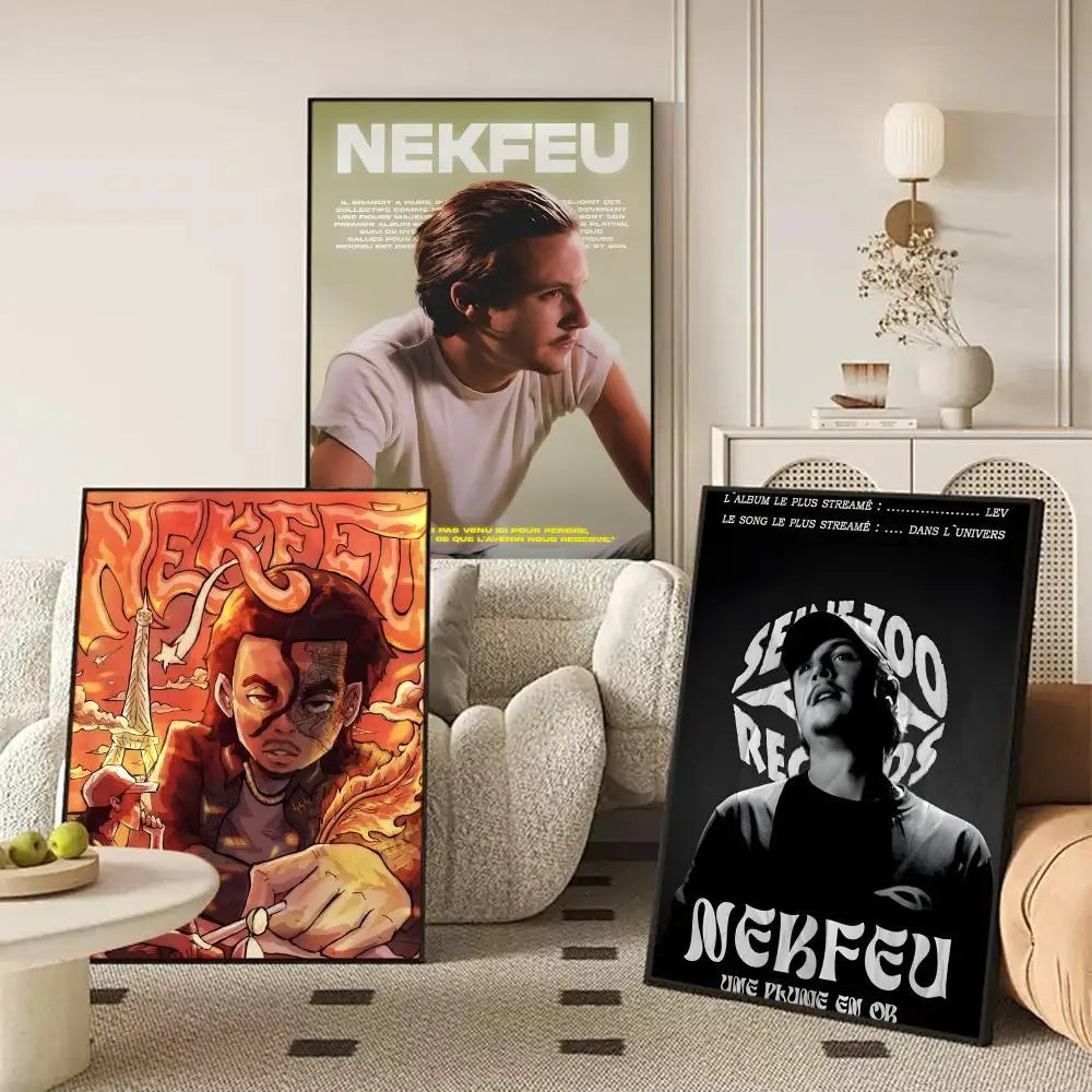 Nekfeu Rapper Canvas Wall Art Poster – Unframed Home Decor Canvas Wall Art Axl
