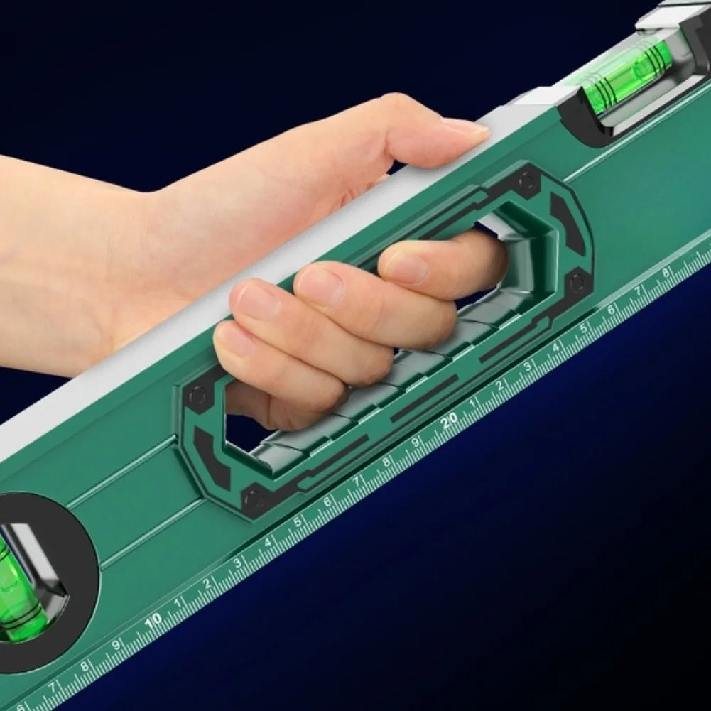 Magnetic Bubble Level Ruler – Aluminum Spirit Level Gauge Spirit Level Ruler Axl