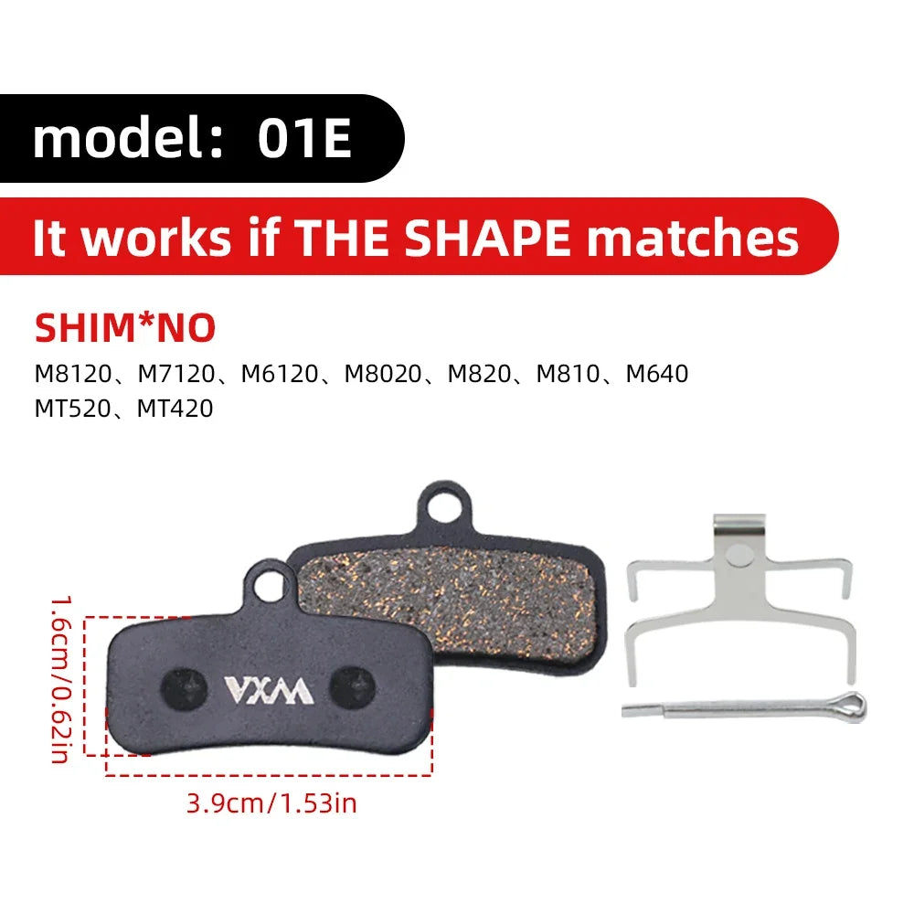 VXM MTB Hydraulic Disc Brake Pads – Semi-Metal, Quiet & Durable Disc Brake Pads Axl 01E