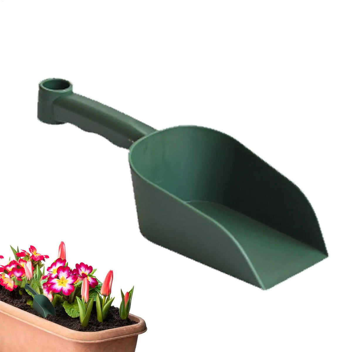 Portable Garden Soil Scoop – Lightweight Non-Slip Cat Litter Spade Garden Hand Scoop Axl