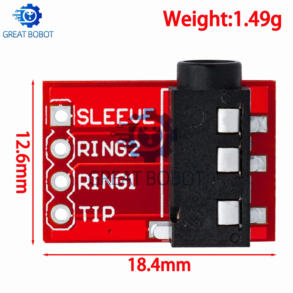 TRRS 3.5mm Jack Breakout Module – Audio & MP3 DIY Audio Breakout Module Axl