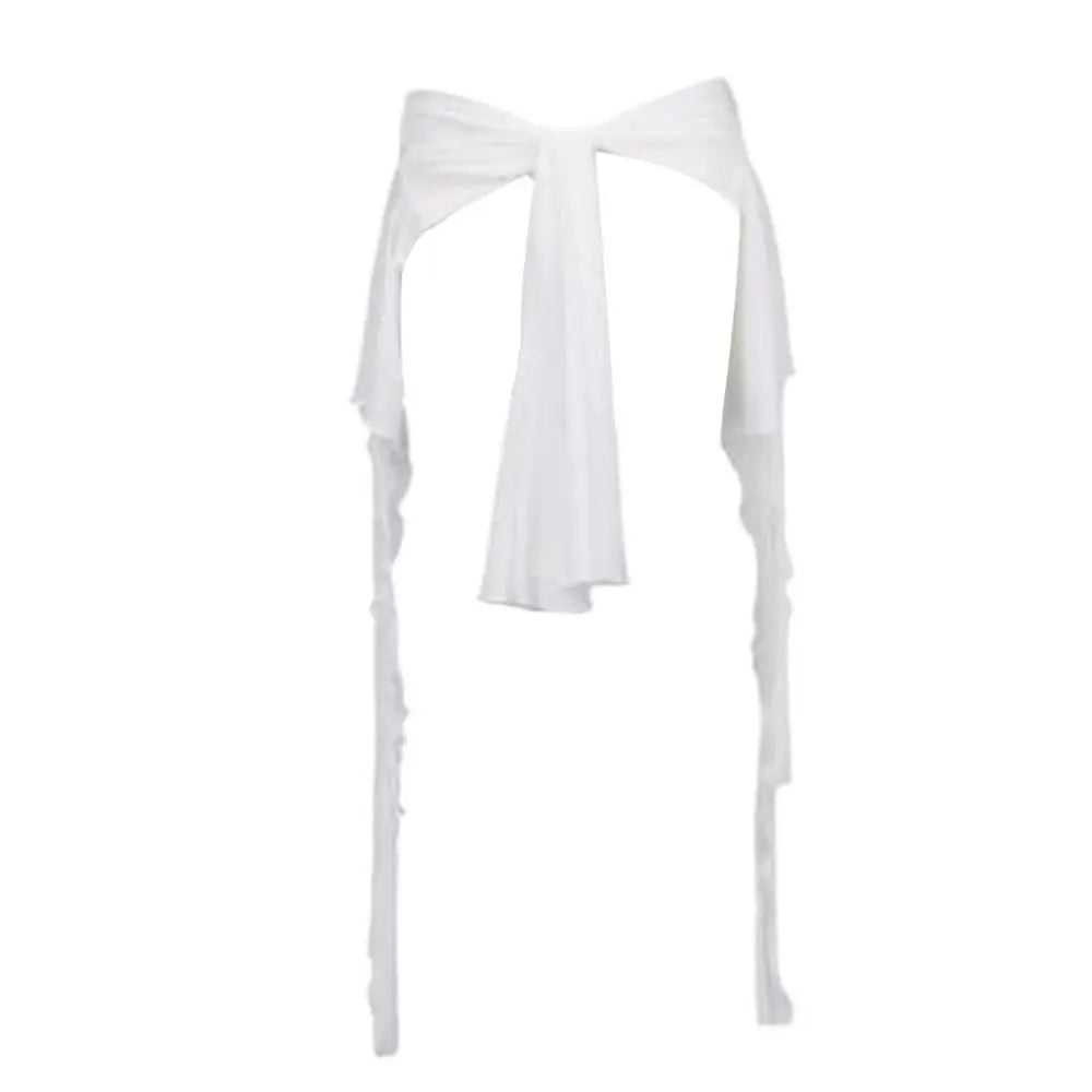 Y2K Hip-Hop Dance Scarf Belt – Sheer Tassel Wrap Skirt Dance Scarf Wrap Axl