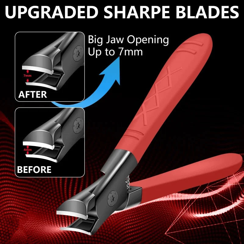 Non-Slip Nail Clipper for Thick Nails – Wide Jaw Stainless Steel Nail Clipper Axl