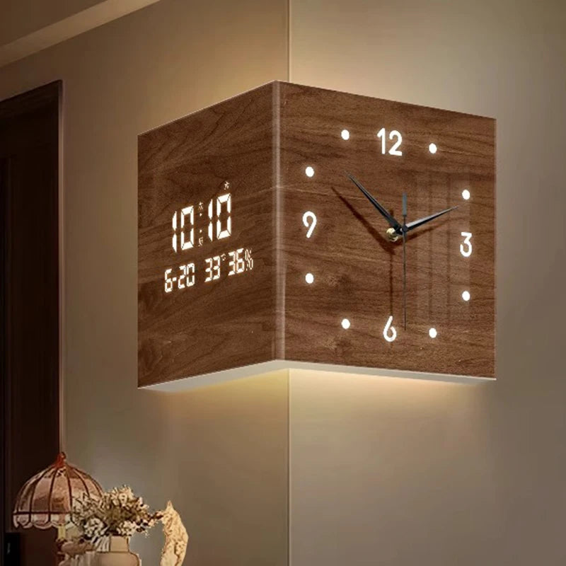 Modern LED Digital Wall Clock – Large Silent Acrylic Calendar LED Wall Clock Axl