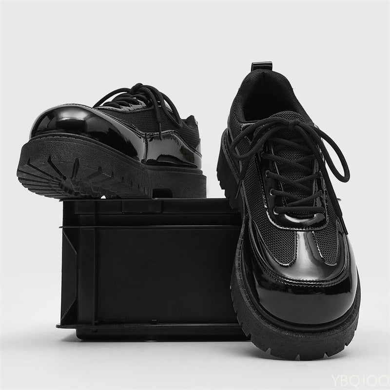 Men's Low Top Lace-Up Casual Dress Shoes – Thick Sole Men's Dress Shoes Axl
