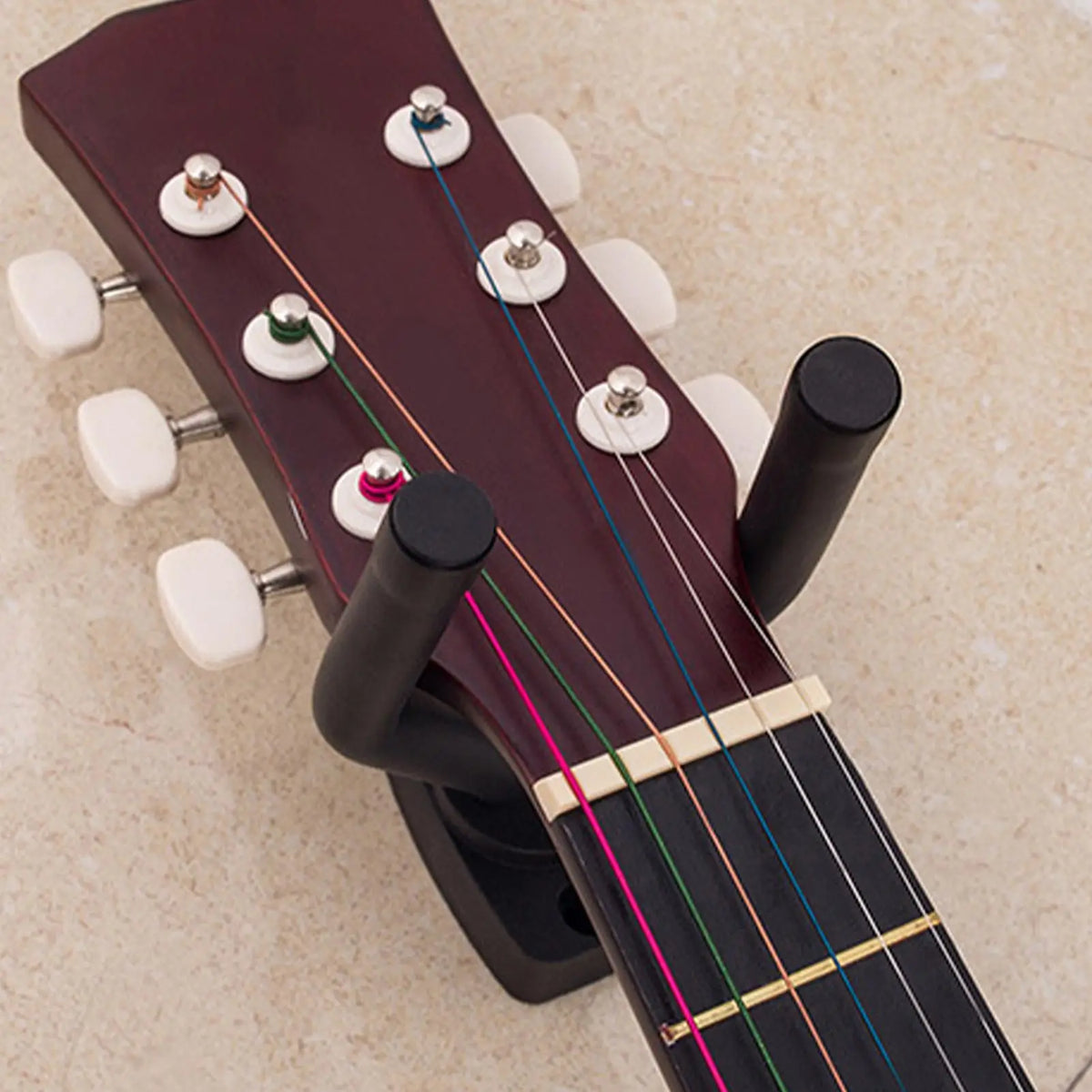 Wall Mount Guitar Hanger Hook – Non-Slip Holder for Guitar & Ukulele Guitar Wall Hanger Axl