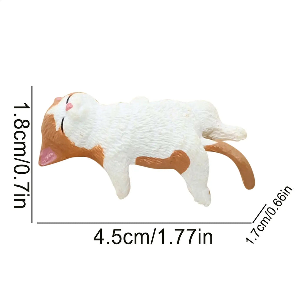 Miniature Cat Figurines – Kitten Desktop Decor Statues PVC Miniature Figurine Axl