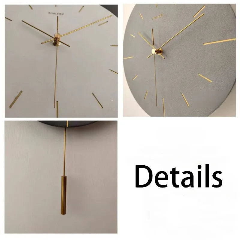 Nordic Silent Pendulum Wall Clock – Minimalist Resin Decor Pendulum Wall Clock Axl