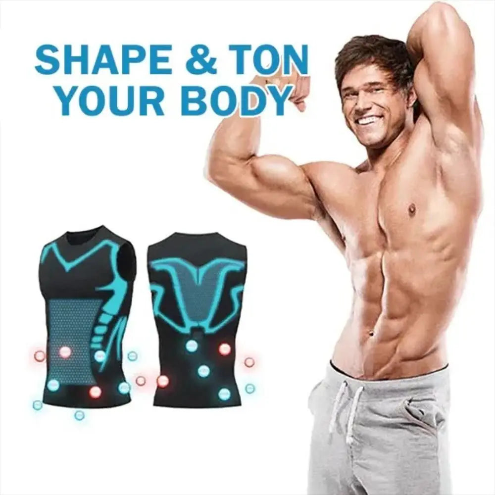 Men's Compression Shaping Vest – Slim Fit Sleeveless Workout Top Compression Shaping Vest Axl