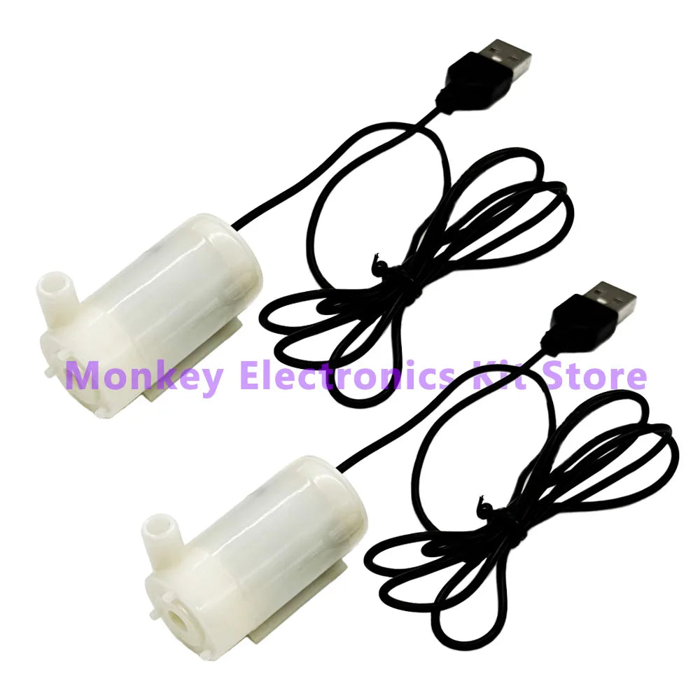 USB Mini Brushless Water Pump – Aquarium, Fountain & Hydroponics Submersible Water Pump Axl 2pcs White