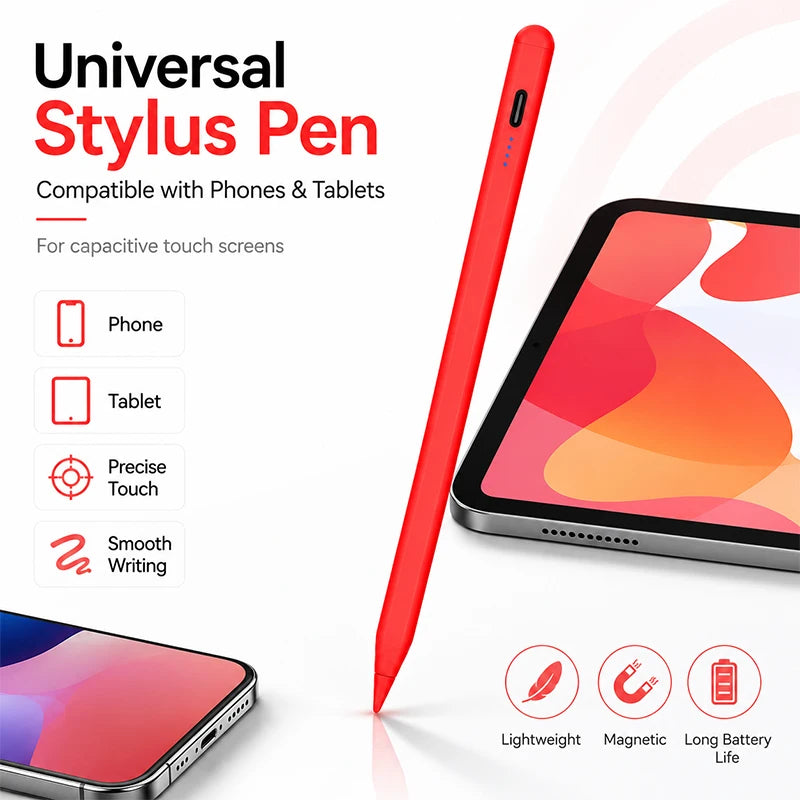 Universal Capacitive Stylus Pen – 18H Battery, Magnetic USB-C Capacitive Stylus Pen Axl