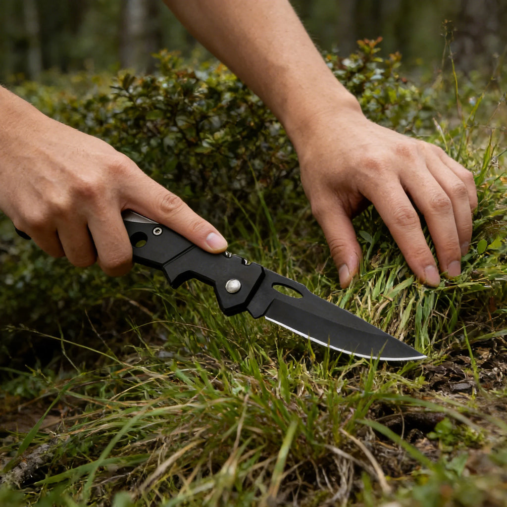 Multi-Tool Folding Utility Knife – Stainless Steel Camping Blade Folding Utility Knife Axl