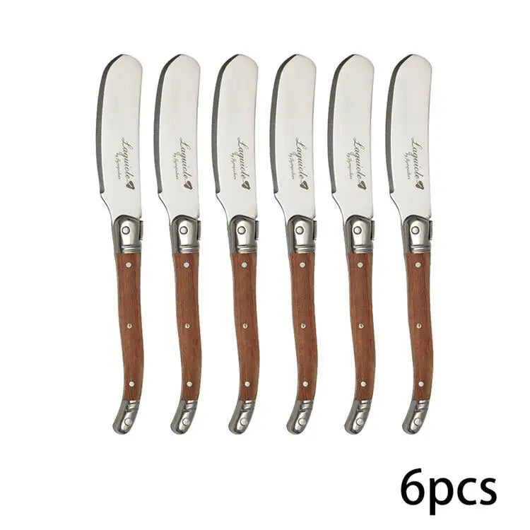 Laguiole Butter Knives Set – Stainless Steel & Rosewood Handle Butter Knife Set Axl 6pcs China Mainland