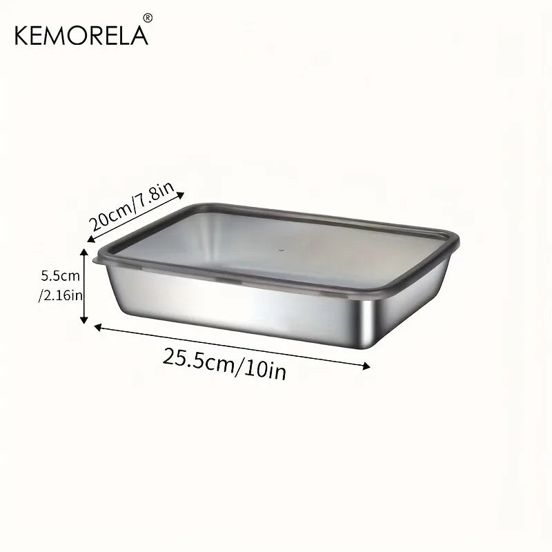 3-Pc Stainless Steel Food Storage Containers – Leak-Proof Food Storage Containers Axl