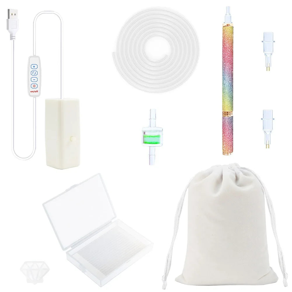 Electric Vacuum Diamond Painting Pen Kit – USB Suction Tool Diamond Painting Tool Axl White-C