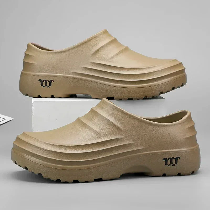 Anti-Slip Oil-Proof Chef Clogs – Men's Slip-On Work Shoes Chef Work Clogs Axl