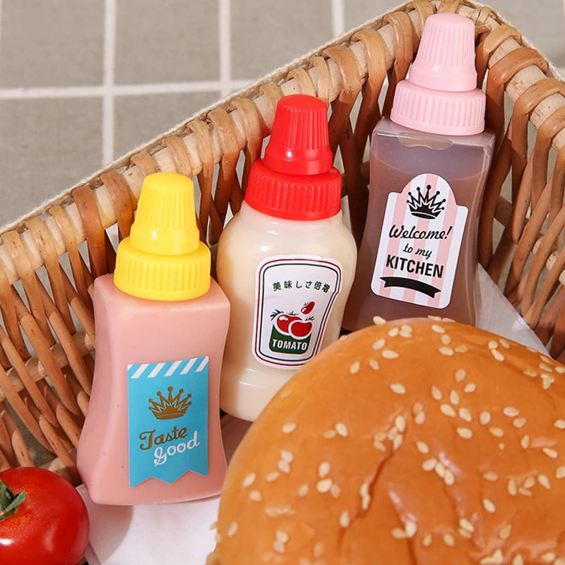2-Pack Mini Squeeze Sauce Bottles – Portable Condiment Containers Condiment Bottle Set Axl