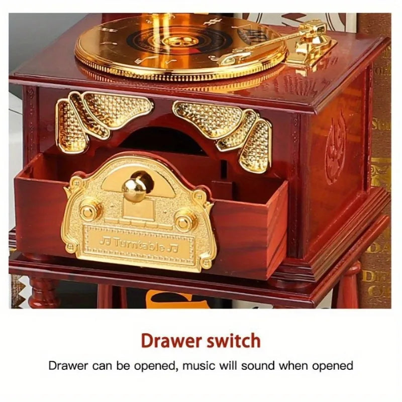 Eight-Tone Gramophone Retro Music Box | Classic Phonograph Gift Retro Music Box Axl