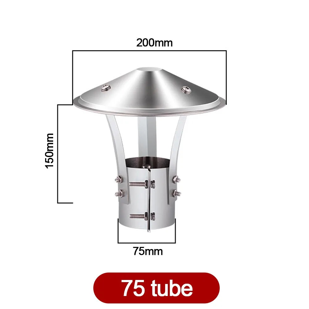 Stainless Steel Chimney Rain Cap 75–160mm | Drain Pipe Cover Chimney Rain Cap Axl 75 tube