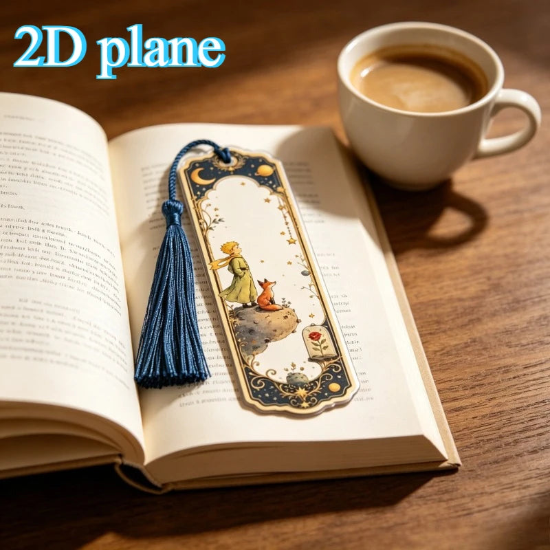 Little Prince Acrylic Tassel Bookmarks Set of 5 | Literary Gift Acrylic Bookmarks Axl