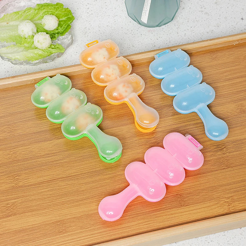3-in-1 Rice Ball Shaker Mold – Onigiri & Sushi Maker Sushi Rice Mold Axl