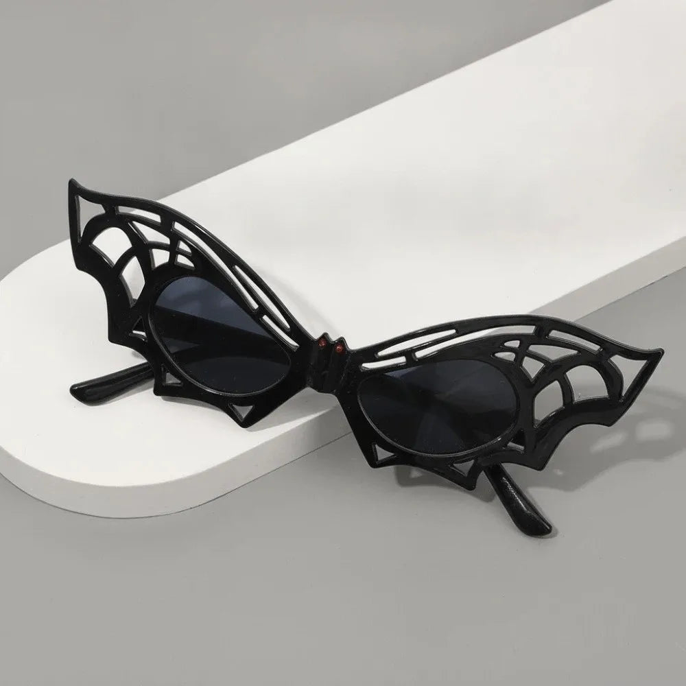 Skeleton Hand Halloween Costume Sunglasses | Spider Web Frame Costume Eyeglasses Axl Style 4