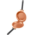 Double-Sided Flip Pancake Pan | Non-Stick Ceramic Frying Pan Flip Frying Pan Axl Gold