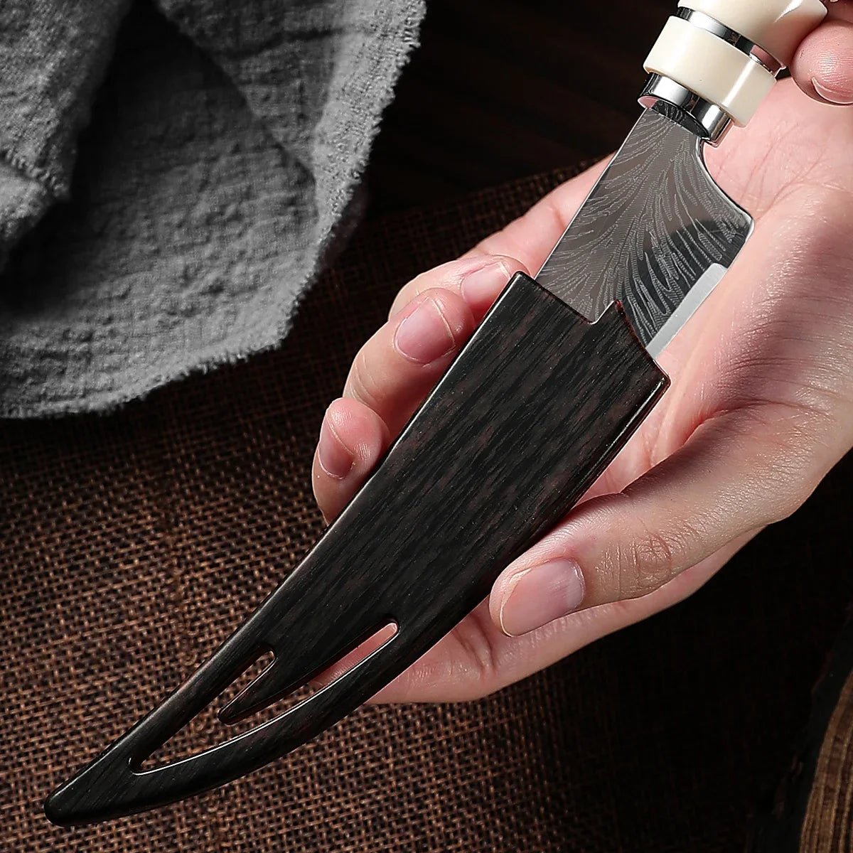 SHENJIU Curved Stainless Steel Boning & Fruit Knife Boning Knife Axl